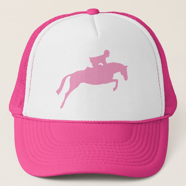 Casquette Silhouette de cheval de pullover (rose) (Devant)