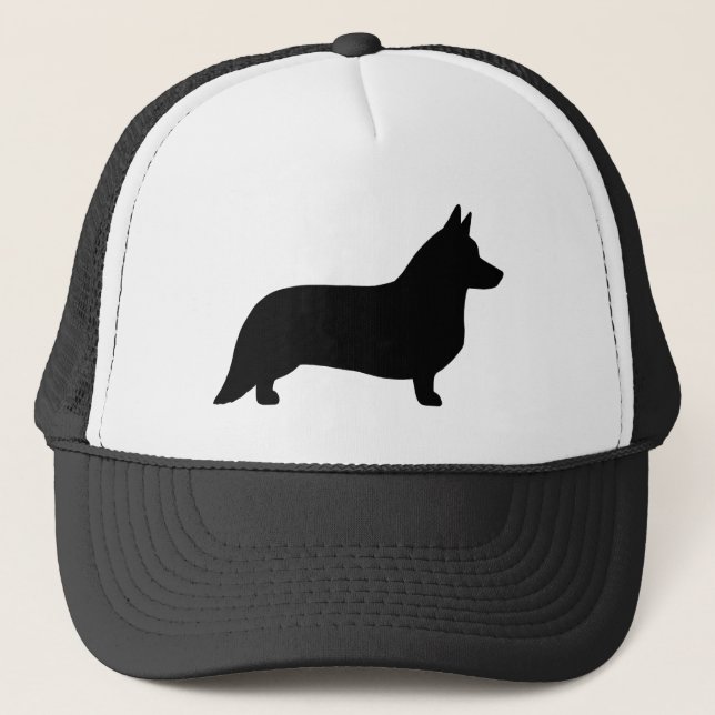 Casquette Silhouette de corgi de Gallois de cardigan (Devant)