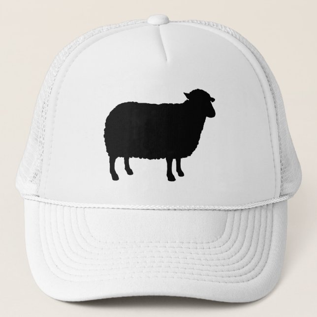 Casquette Silhouette de mouton noir (Devant)
