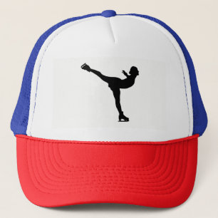 Casquette Silhouette femme patine sur glace