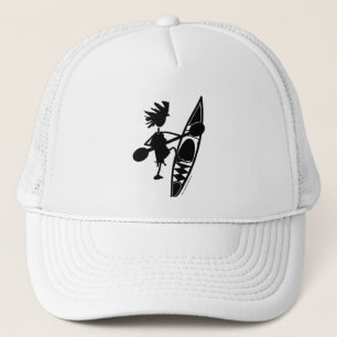 Casquette Silhouette joyeuse de canoë de kayak