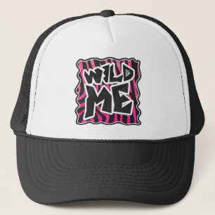 Casquette Silhouette noir et rose chaud Zèbre