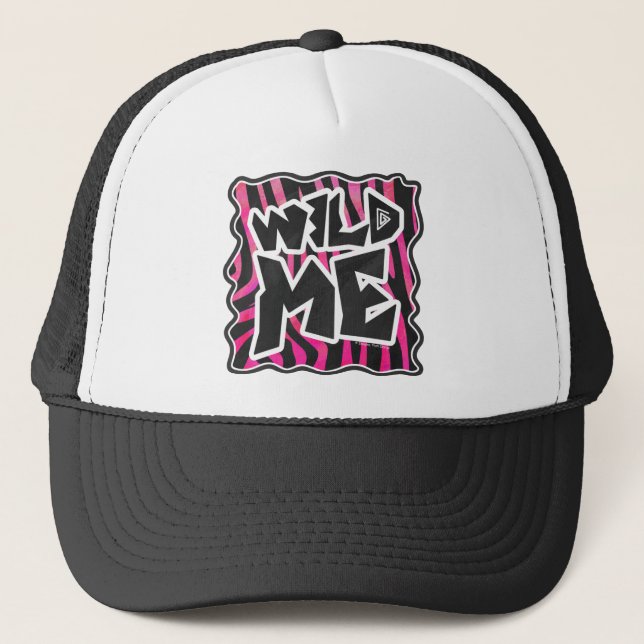 Casquette Silhouette noir et rose chaud Zèbre (Devant)