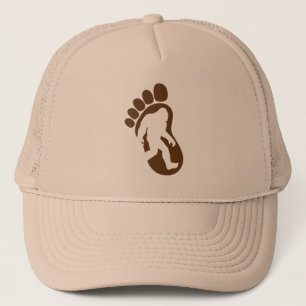 Casquette Silhouette Sasquatch d'empreinte de pas de Bigfoot