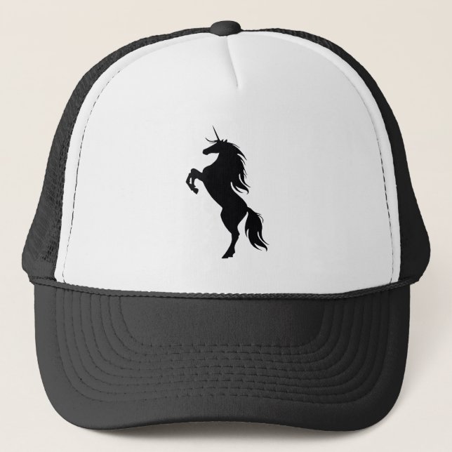 Casquette Silhouette Unicorne Noire (Devant)