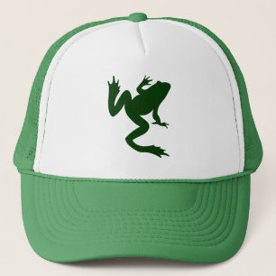 Casquette Silhouette vert-foncé de grenouille
