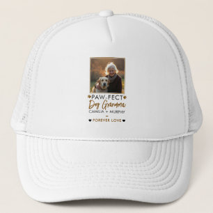 Casquette Simple Brown & noir Texte Chien Grandma Photo