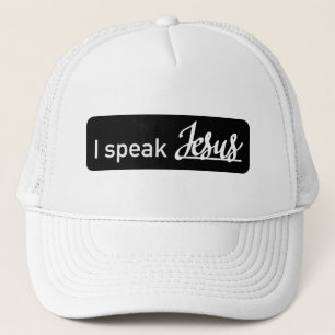 Casquette Simple Je Parle Jésus Noir & Blanc