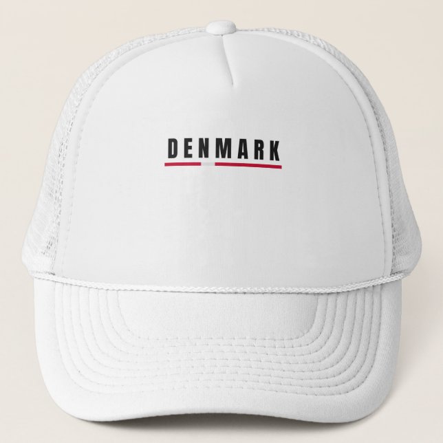 Casquette Simple moderne Danemark LETTRE Danoise Drapeau Sou (Devant)