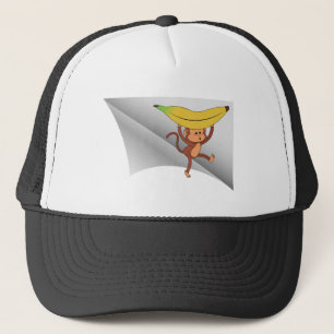 Casquette singe à la banane sous le patch