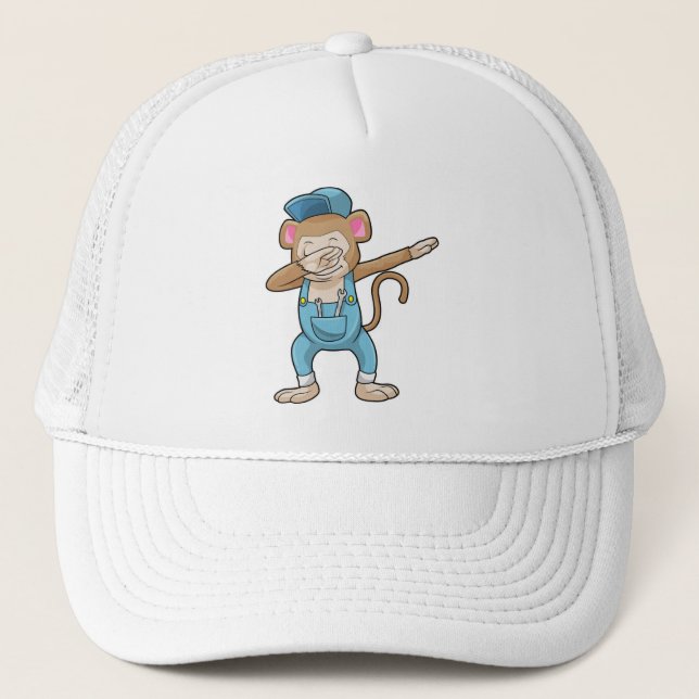 Casquette Singe comme mécanicien à l'Hip hop Dance Dab (Devant)
