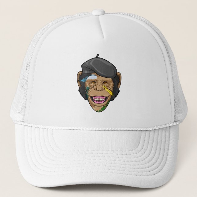 Casquette Singe comme peintre (Devant)