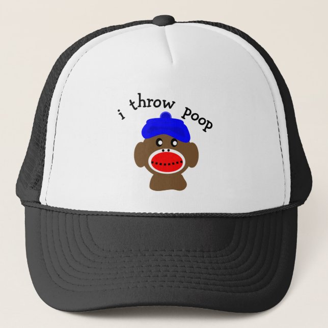 Casquette Singe de chaussette "JE JETTE la DUNETTE " (Devant)