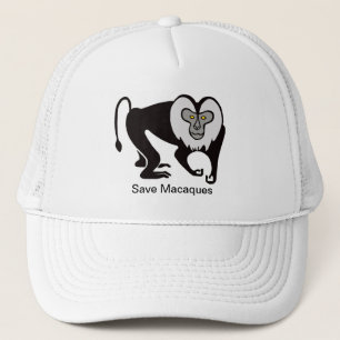 Casquette Singe - Sauvez MACAQUES - Amoureux des animaux - F