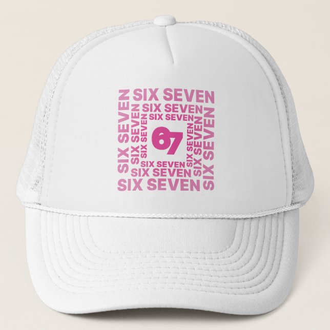 Casquette Six Seven 67 Pink Graphic  (Devant)
