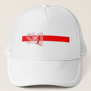Casquette Ski Red Stripe avec Snowski
