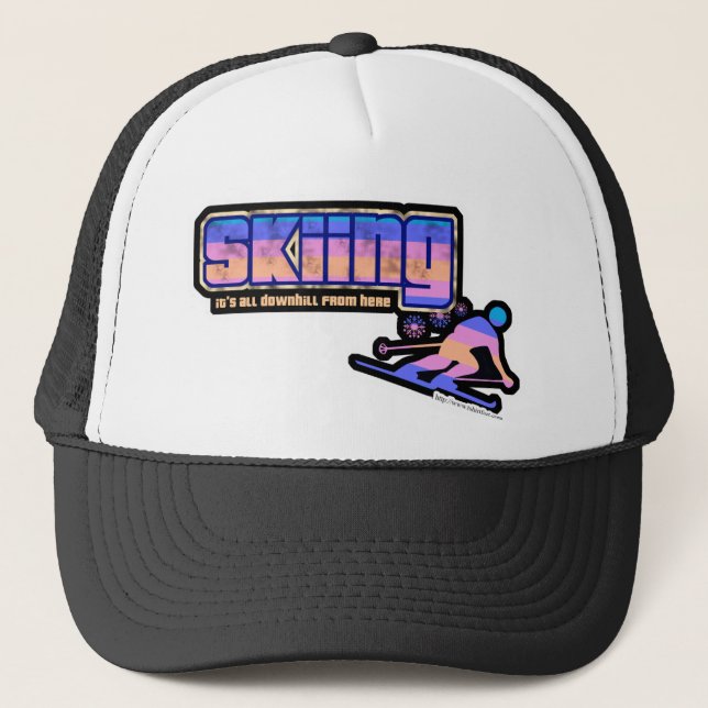 Casquette Ski vintage Style foncé (Devant)