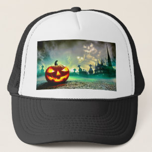 Casquette SlipperyJoe's Happy Halloween cimetière cimetière 