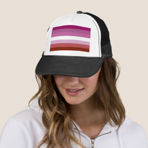 Casquette SlipperyJoe's Lesbian Pride drapeau feminine Lipst