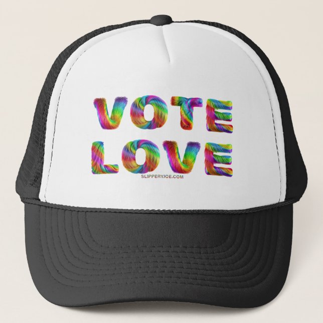 Casquette SlipperyJoe's vote amour égalité cadeaux gay pride (Devant)