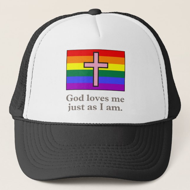 Casquette Slogan chrétien gai de drapeau (Devant)