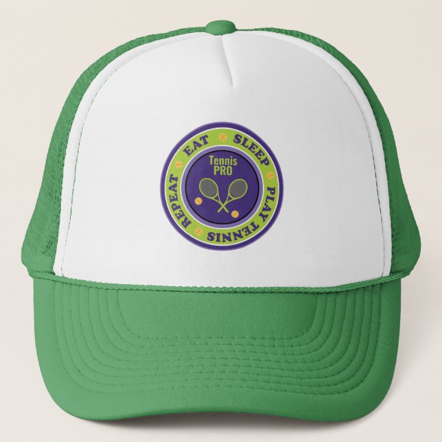 Casquette slogan de tennis cool, chapeau de camionneur viole (Devant)