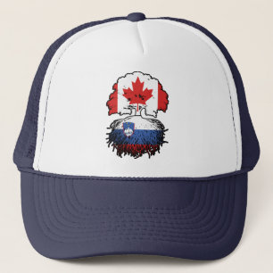 Casquette Slovénie Drapeau canadien slovène des racines d'ar