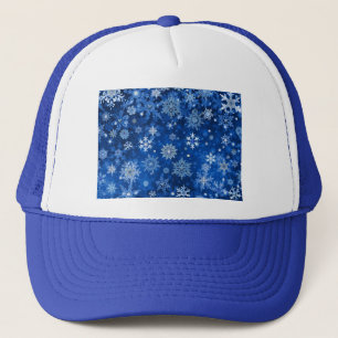 Casquette Snowflakes de Noël Bleu et argent