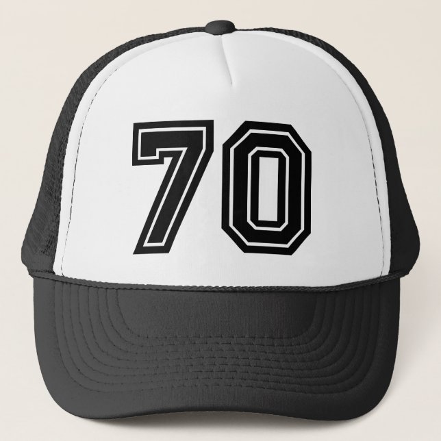 Casquette soixante-dixième Noir classique d'anniversaire (Devant)