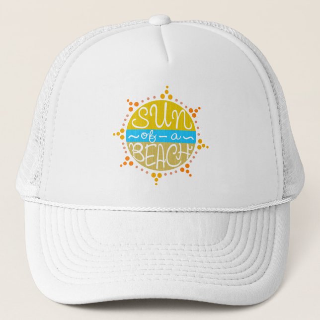 Casquette Soleil d'une plage Amusante Cute Pun Été Balnéaire (Devant)