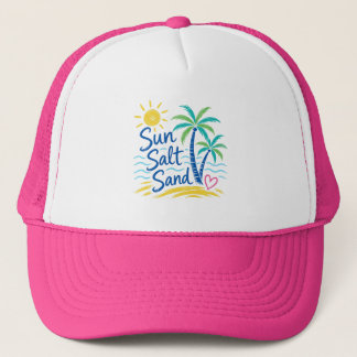 Casquette Soleil Sel Sable – Palmier de Plage Tropical Été