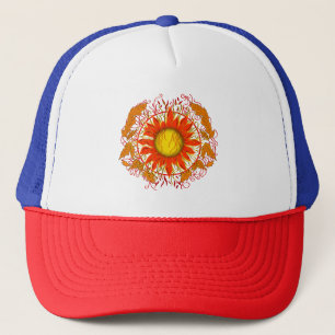 Casquette Soleil Tangé, Soleil Abstrait Orange