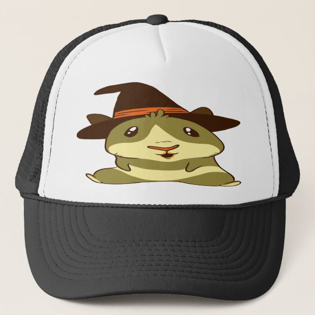 Casquette Sorcière d'Halloween de porc de Guinée (Devant)