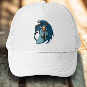 Casquette Sorcière du Dragon Bleu Flocons de Neige