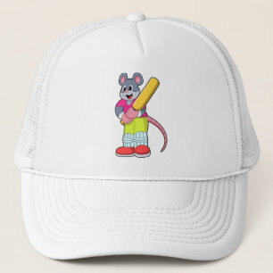 Casquette Souris au cricket avec chauve-souris de cricket