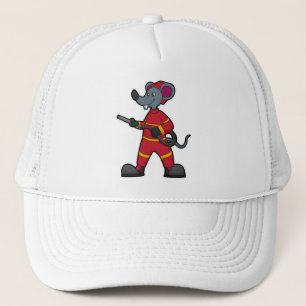 Casquette Souris comme pompier avec tuyau