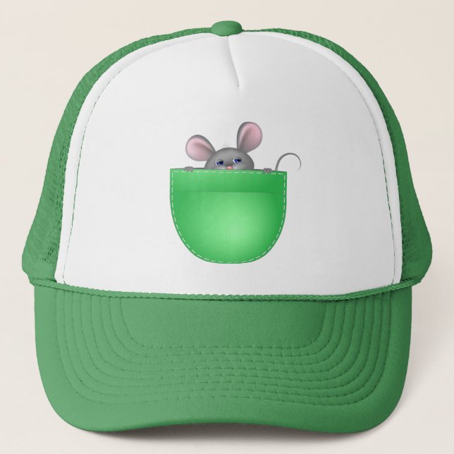 Casquette Souris dans la poche (Devant)