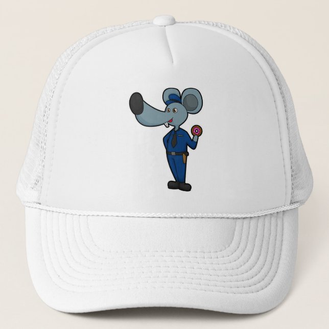 Casquette Souris en tant qu'officier de police avec Donut (Devant)