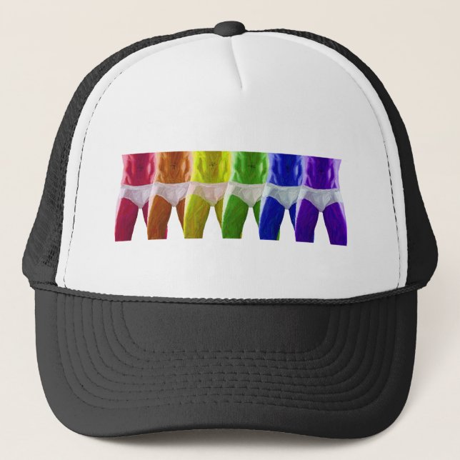 Casquette Sous-vêtements arc-en-ciel pour hommes (Devant)