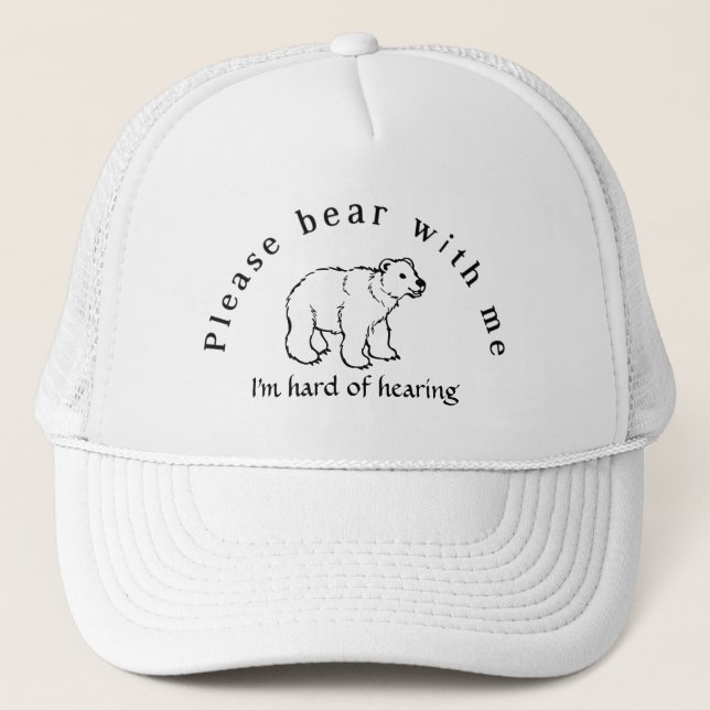 Casquette Soutenez svp avec moi que je suis dur de (Devant)