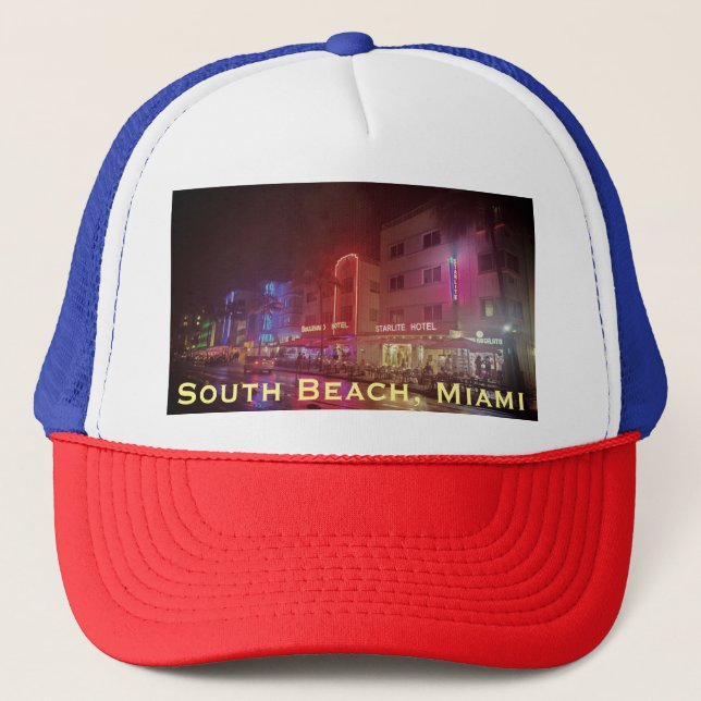 Casquette South Beach, Miami, Floride Art Déco (Devant)