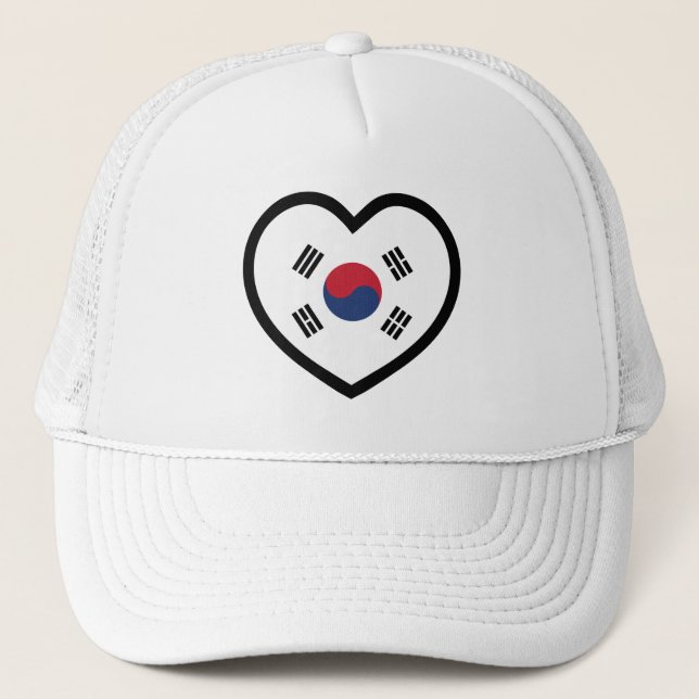 Casquette South Korea Flag Heart (Devant)