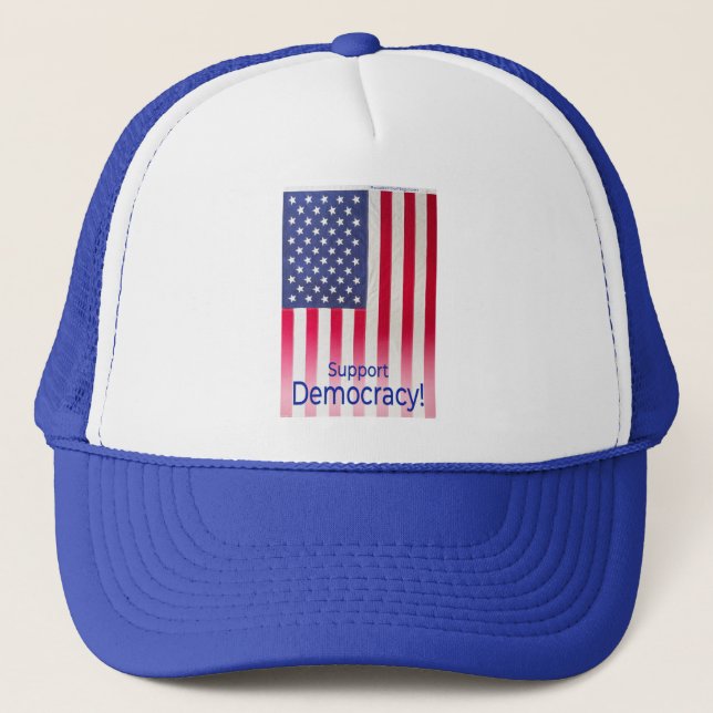 Casquette - Soutien à la démocratie ! message - ve (Devant)