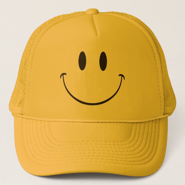 Casquette Soyez heureux, émoji souriant (Devant)