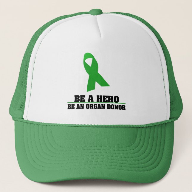 Casquette Soyez une donation d'organe de héros (Devant)