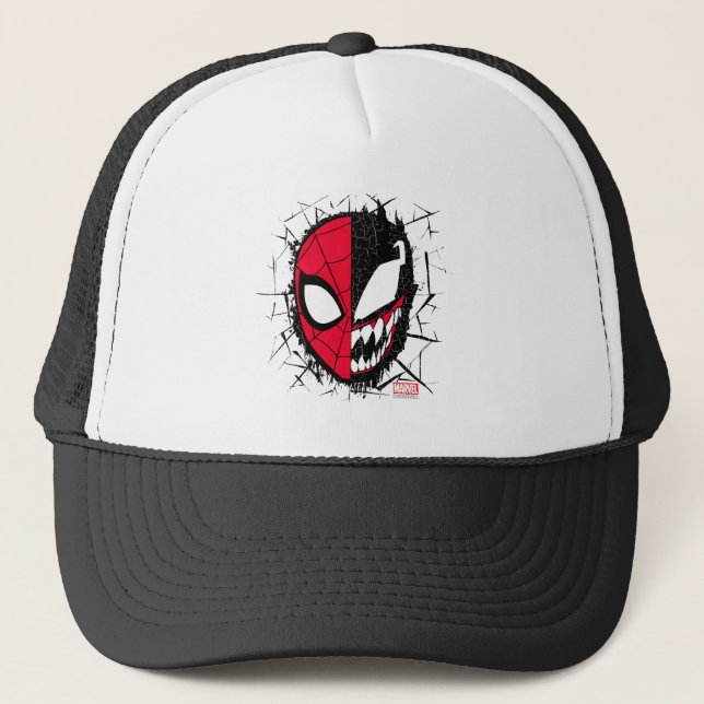 Casquette Spider-Man | Homme-araignée double et visage de ve (Devant)
