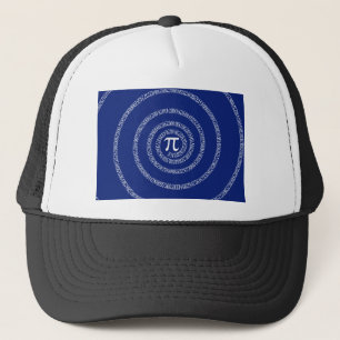 Casquette Spirale pour typographie de Pi sur Blue