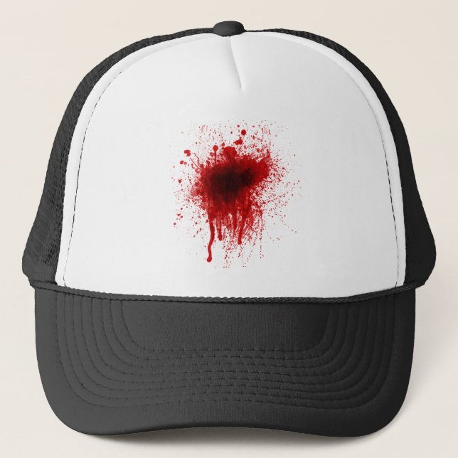 Casquette Splatz de sang réaliste (Devant)