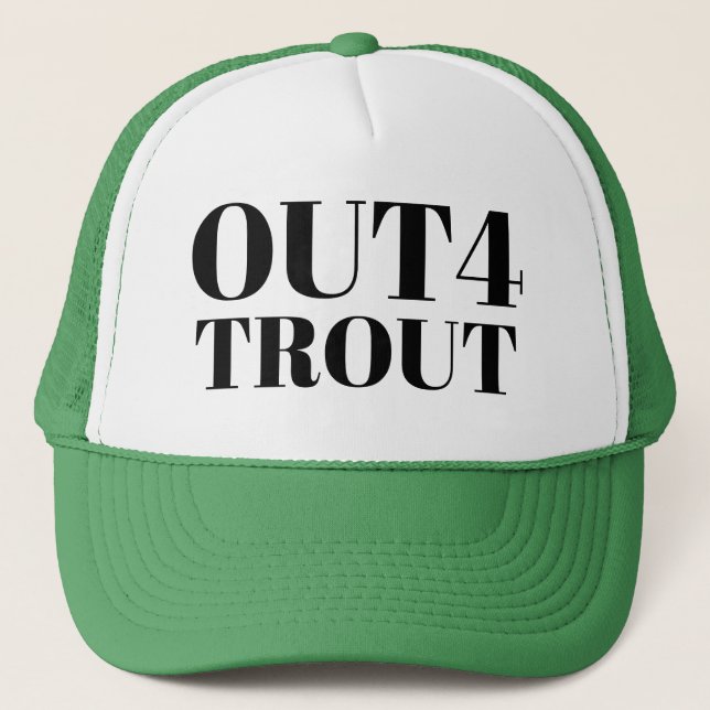 Casquette Sports Pêche Papa's Baseball OUT4 TROUT Lucky (Devant)