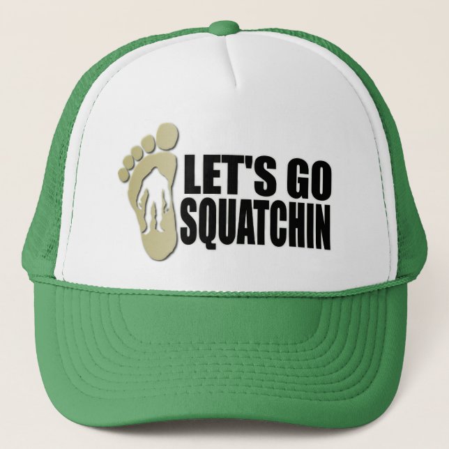 Casquette Squatchin allé : Bobo ne trouvera jamais Bigfoot (Devant)